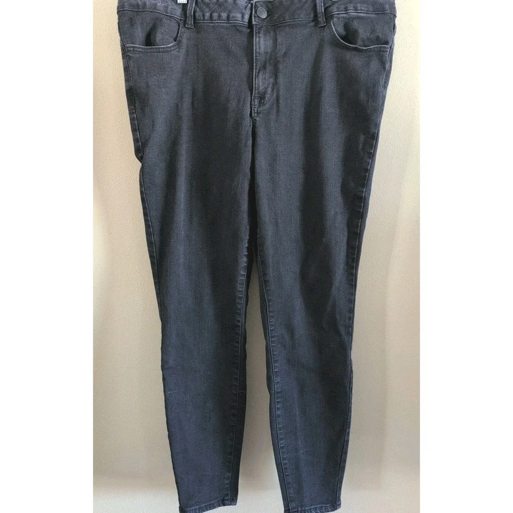 18W Maurices M Jeans Mid Rise Womens  Black Jean Skinny High Rise Stretch 29 Lng - Picture 2 of 9